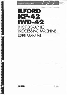 Ilford Limited IWD 42 manual. Camera Instructions.